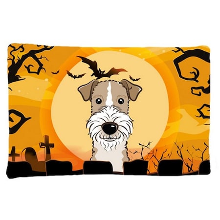 Carolines Treasures Halloween Wire Haired Fox Terrier Fabric Standard Pillowcase BB1805PILLOWCASE